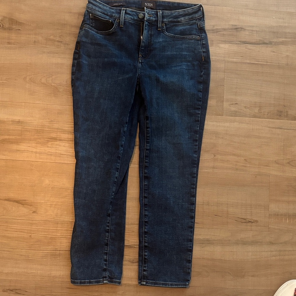 NYDJ Sheri Slim Women's Ankle Jeans in Dark Blue